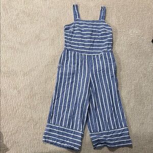 Beachlunchlounge Blue and White Striped Jumpsuit